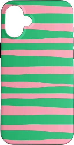 Vista 23 de Pink and Green Stripes aka Streaks Case for iPhone 16