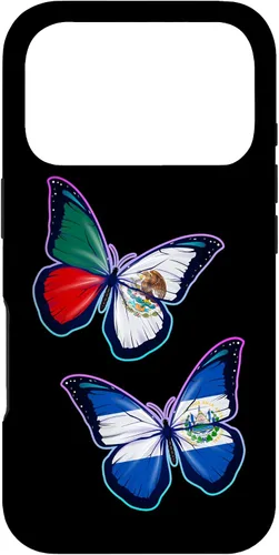 Vista 30 de El Salvador y México bicultural Roots - Carcasa para iPhone 17 (versión mariposa)