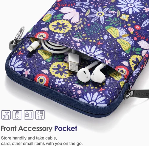 Vista 5 de MoKo Funda para Kindle de 6 a 7 pulgadas, funda protectora de nailon compatible con Kindle Paperwhite 2021, Fire 7 2022, totalmente nuevo