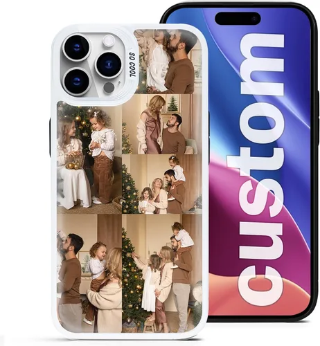 Vista 12 de Fundas de teléfono personalizadas para iPhone 16 15 14 13 12 11 Pro/Max/Plus/XR/XS/X, crea tu propia funda con foto - Funda personalizada para 1 Foto