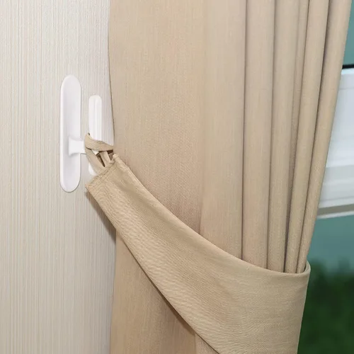 Vista 3 de 4 piezas de cordón de seguridad ciego Twister envoltura de ventana tacos soporte para cortina cuerda de seguridad seguridad adhesivo gancho gancho