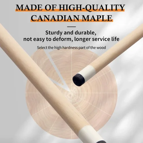 Vista 3 de Kmise 58 Inch FAS Canadian Maple Pool Cue Set