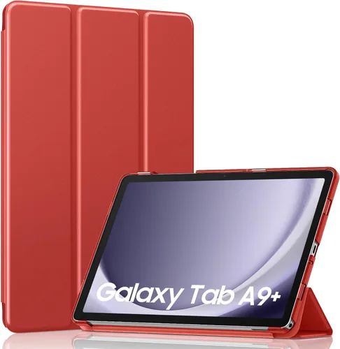 Vista 31 de MoKo Funda triple para Galaxy Tab A9 Plus/A9+ de 11 pulgadas 2023, morado 1-púrpura oscuro