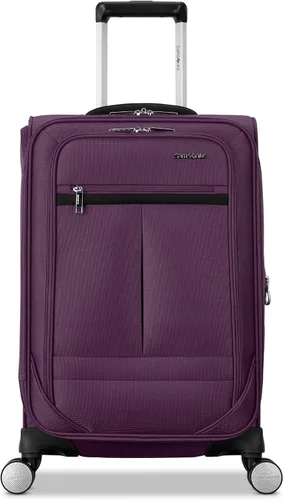 Vista 3 de Samsonite Element 3-PC Soft Side 21/25/29 (De Mano, Mediano, Grande a Cuadros), Ligero Expandible Equipaje Set 2 Bolsillos Delanteros y Laterales