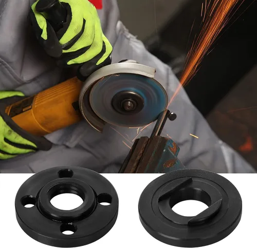Vista 5 de 12 tuercas de brida para amoladora angular de 5/8 pulgadas a 11, apto para todos los 4-1/2 pulgadas con 2 llaves, repuesto de brida de amoladora