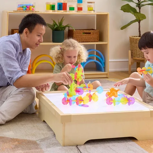 Vista 3 de Guidecraft Interlox Discs - Juego de 96 piezas: juguete de aprendizaje y construcción STEM para niños, juego de construcción creativo y educativo