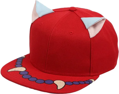 Vista 2 de Bioworld Inuyasha Anime Cartoon Necklace Rojo y Azul El Snapback Sombrero, Rojo