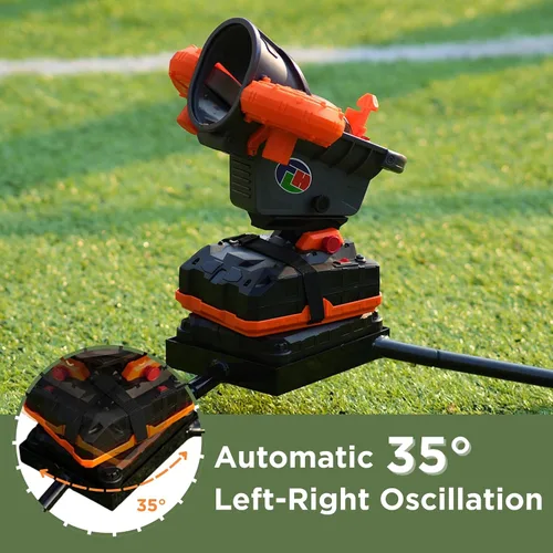 Vista 2 de Furlihong 389BH Máquina de Fútbol Americano para Niños y Adolescentes, Lanzador Automático y Manual, 3 Ángulos Ajustables, Oscilación