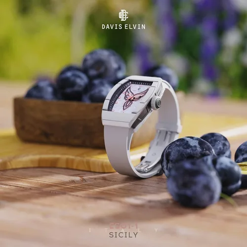 Vista 2 de DAVIS ELVIN - Elegante reloj de mariposa Daviselvinwatch para mujer estilo barril de vino con movimiento de cuarzo impermeable para mujer combina
