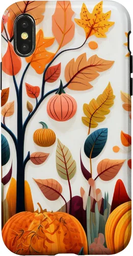 Vista 5 de Fall Leaves Autumn Pumpkin Theme Autumn Color Yellow Case for iPhone 17