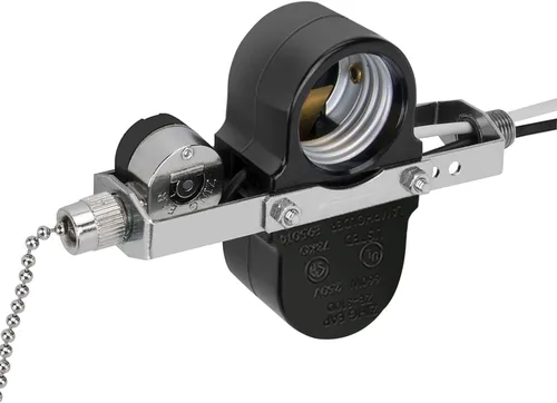 Vista 6 de Interruptor de ventilador de techo ZE-310D Interruptor de cadena de zócalo de luz, compatible con ventilador Hunter, luz de lámpara de ventilador
