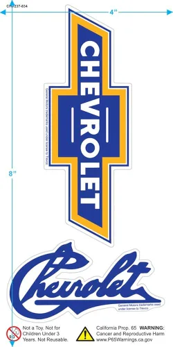 Vista 3 de Chevy Genuine Chevy Parts Distressed Sign T-Shirt & Stickers