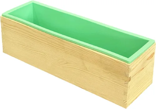 Vista 4 de 2 piezas molde de silicona para jabón rectangular flexible, para hacer velas, jabones caseros, manualidades (Azul)