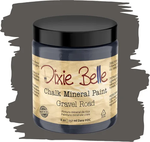 Vista 235 de Pintura para muebles con acabado de tiza Dixie Belle Paint Company - Amatista (4oz) - Pintura mineral de tiza chic púrpura profundo mate