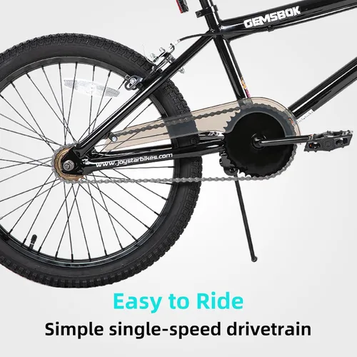 Vista 5 de JOYSTAR 20 24 Inch Kids BMX Bike for Boys and Girls Age 7-12 Freestyle Bicycle for Beginner Level Riders with Dual Hand Brakes & 2 Pegs 24" Kids
