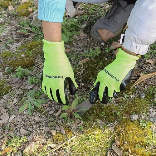 Vista 4 de Guantes de jardinería para mujeres y hombres, guantes protectores, guantes de jardín a prueba de espinas, guantes de trabajo al aire libre