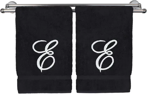 Vista 242 de Toalla de mano con monograma, regalo personalizado, 16 x 30 pulgadas, extra absorbente, 100% algodón turco, acabado de rizo suave, para baño, cocina