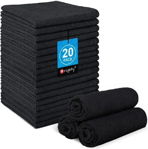 Vista 33 de Orighty Paquete de 5 toallas faciales de microfibra, altamente absorbentes y suaves al tacto, toallas de mano para baño, hotel, spa y gimnasio, 11.5