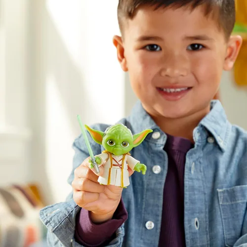 Vista 7 de Star Wars: Young Jedi Adventures Yoda Figura de acción, juguetes de 3 pulgadas de alto, juguetes preescolares para niños y niñas de 3 años