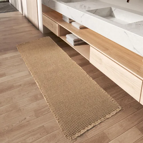 Vista 42 de AMOAMI Tapete de baño mejorado con diseño de gofre, súper absorbente, antideslizante, para suelo de baño, lavable a máquina, con borlas, tapetes
