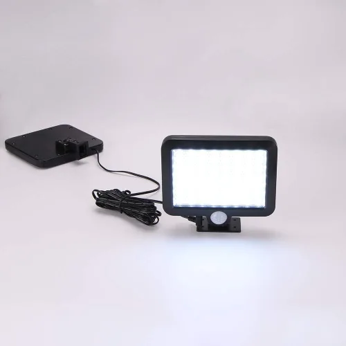 Vista 7 de Luz de pared de energía solar, luz con sensor de movimiento al aire libre, 56 LED, luz nocturna de seguridad, panel solar separable para patio