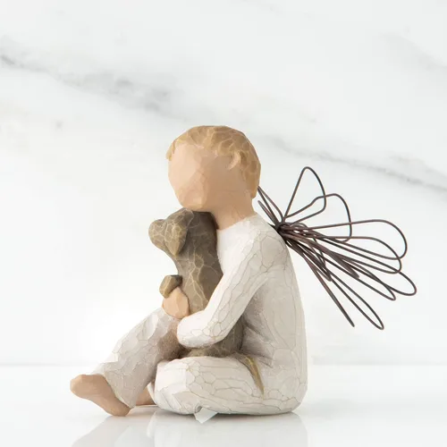 Vista 3 de Willow Tree, figurita decorativa, diseño de ángel de comodidad Ofreciendo comodidad, curación, amor y cuidado, elenco de una talla original