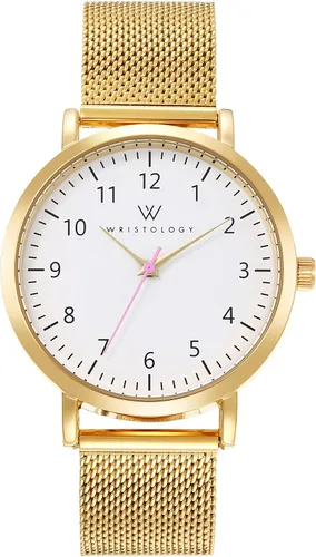 Vista 9 de Wristology 2 Sizes Easy Change Band Numbers Watch Metal Mesh Band - Interchangeable Stainless Steel Strap - to Read Analog Nurse with Second Hand
