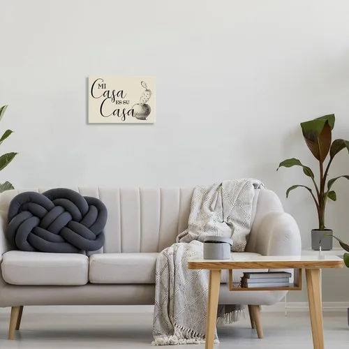 Vista 2 de The Stupell Home Décor Collection Mi ES Su Casa Tan - Placa de pared con diseño de cactus español, 10 x 15 pulgadas, multicolor
