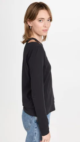 Vista 4 de Pistola Denim Camiseta en capas Leah para mujer