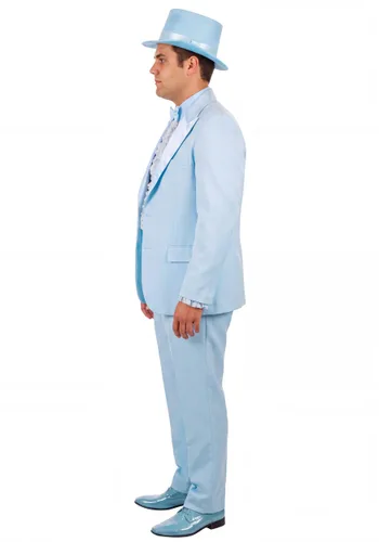 Vista 3 de Disfraz Deluxe Harry Dunne Azul Talla Plus para Hombre de Dumb and Dumber Multicolor
