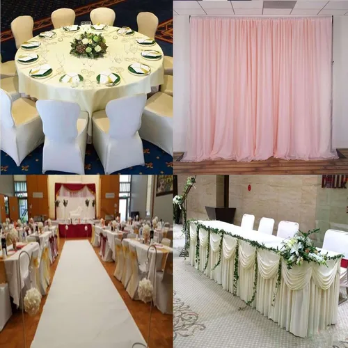 Vista 5 de Efavormart - Perno de tela de poliéster negro para banquetes de boda, restaurante, venta al por mayor, para fiestas, eventos, decoración, artes