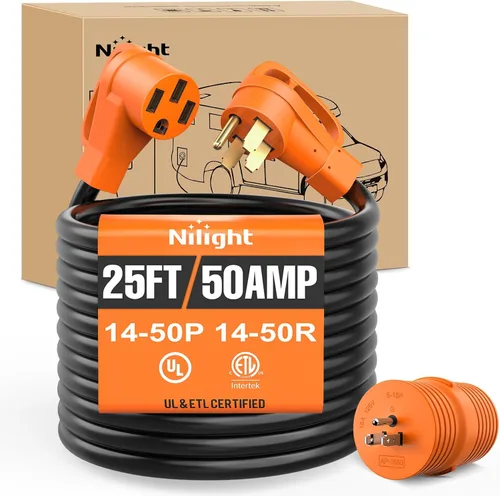 Vista 51 de Nilight Cable de Extensión para Secadora EV de 15 Pies 3 Clavijas 30 Amperios NEMA 10-30P 10-30R Cable de Extensiones Antiguas Servicio Pesado Cable