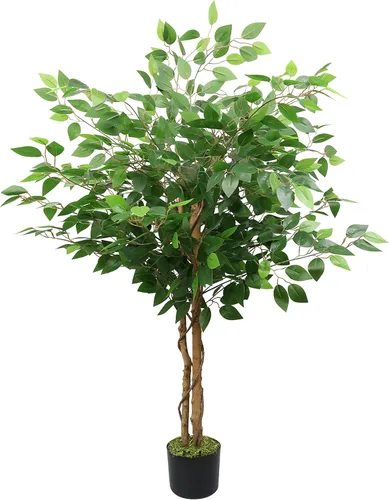 Vista 14 de LOVMOR Árbol de olivo artificial de 7.8 pies, olivo sintético extra largo para decoración moderna del hogar, oficina, sala de estar, piso
