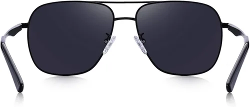 Vista 4 de Gafas de sol polarizadas para hombre de OLIEYE con marco de metal y lentes HD