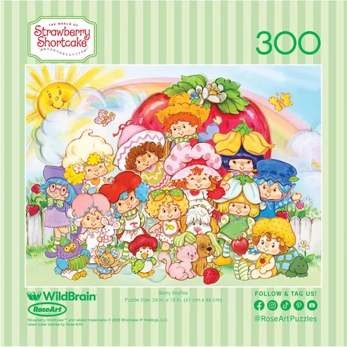 Vista 4 de RoseArt - Strawberry Shortcake - Berry Besties - Rompecabezas de 300 piezas - Hecho en Estados Unidos