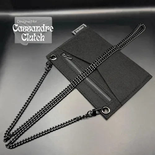 Vista 11 de Conversion Kit compatible with Monogram Clutch, Insert with 120cm - 47" inches Premium Gold Chain, Wristlet Insert Wallet on Chain (Lime)