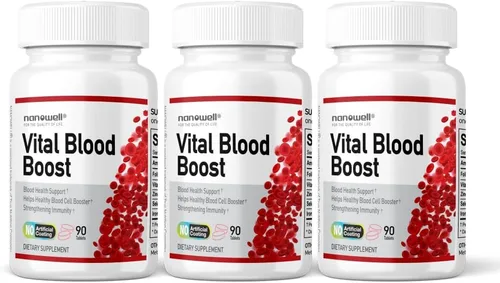 Vista 7 de Vital Blood Boost - Suplemento dietético con hierro, selenio, zinc, vitamina B12 y ácido fólico - 90 tabletas, suministro para 90 días