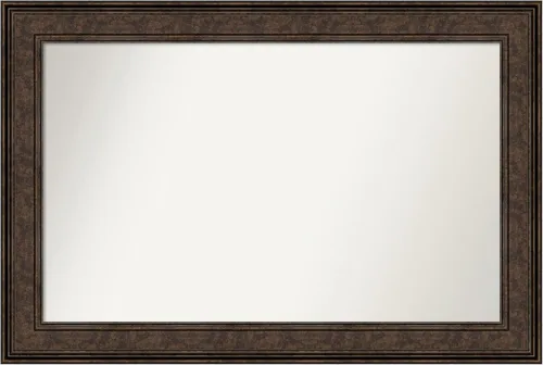 Vista 1064 de Amanti Art Espejo de pared personalizado no biselado (25 x 25 pulgadas), marco de bronce acentuado, varios tamaños personalizados, espejo de baño