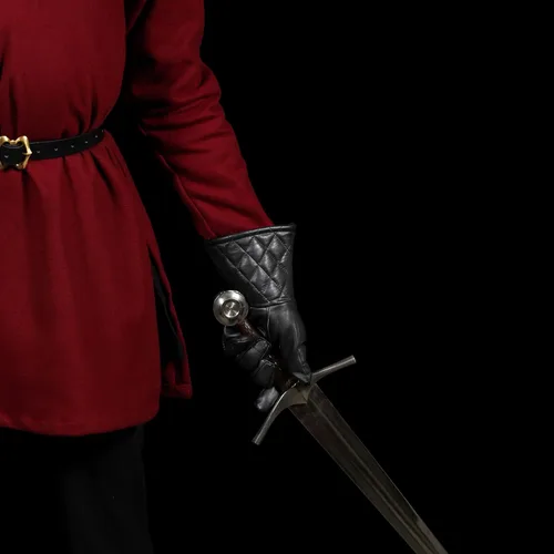 Vista 12 de Mythrojan Guantes de esgrima de espadachín: Hema Guantes de cuero ligeramente acolchados Renacimiento medieval