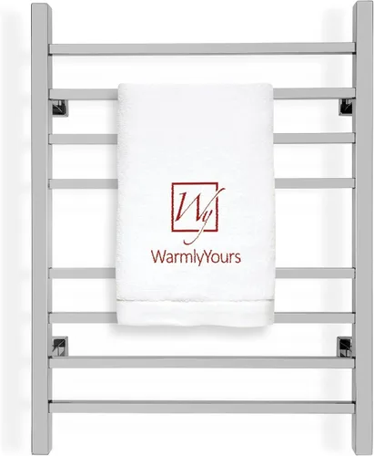 Vista 16 de WarmlyYours Toallero térmico para baño, calentador eléctrico de toallas y secadora de oro pulido, montado en la pared, enchufe o cableado de 120 V