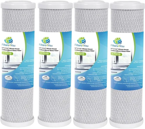 Vista 8 de CFS Cartuchos de filtro de agua de bloque de carbono compatibles con los modelos GE GXWH04F, GXWH20F, GXWH20S y GXRM10 - Elimina el mal sabor