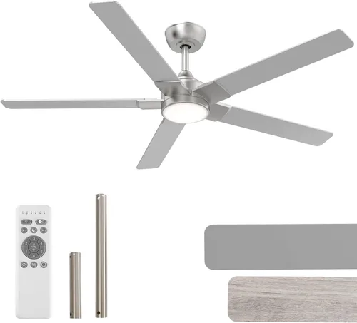 Vista 19 de OPONL Ventilador de techo de 52 pulgadas con luz y control remoto Negro