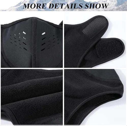 Vista 8 de WTACTFUL Balaclava Half Face Mask - Windproof, Breathable & Thermal Protection for Men & Women - for Winter Sports & Outdoors