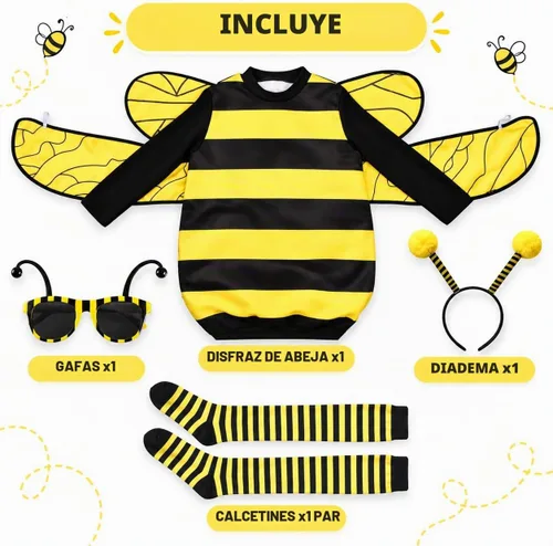 Vista 7 de Max Fun - Disfraz de abeja para mujer, disfraz de abejorro para Halloween, divertido disfraz de cosplay
