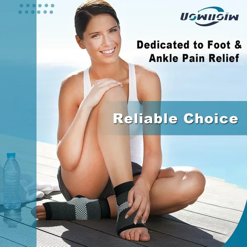 Vista 2 de Calcetines de neuropatía para hombres y mujeres, calcetines de fascitis plantar para neuropatía, calcetines de compresión para aliviar el dolor