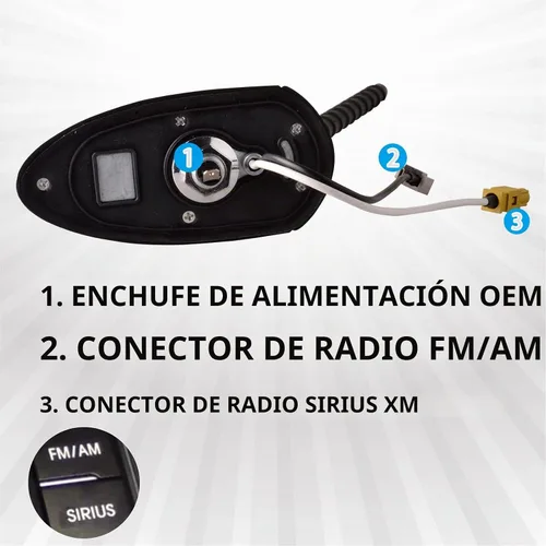 Vista 2 de Antena de techo compatible con Kia Sorento 2011 2012 2013 2014 2015 Antena de radio de coche Combinación de base y mástil 96210-1u000