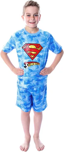 Vista 5 de DC Comics - Conjunto de pijama de 2 piezas de Superman de camuflaje digital para niño