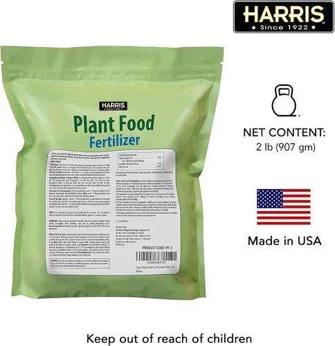 Vista 7 de Harris Fertilizante alimenticio prémium para plantas, promueve el crecimiento vigoroso de plantas de interior y exterior, 2 libras