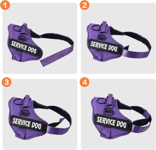 Vista 3 de MUMUPET Arnés para perro, chaleco reflectante sin tirones, arnés transpirable ajustable para mascotas con asa para caminar al aire libre, no más