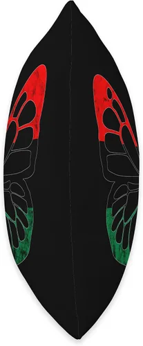Vista 2 de Pan African Pride Black History Black Liberation Butterfly Pan African UNIA Flag Throw Pillow, 16 x 16 pulgadas, multicolor
